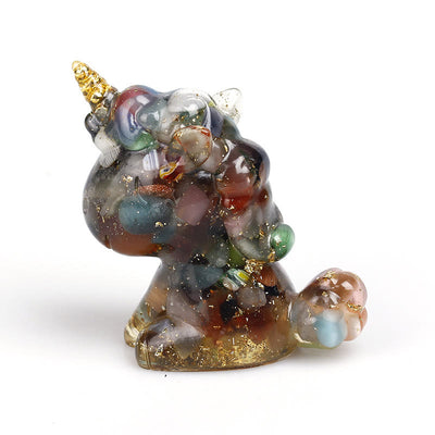 Olivenorma Crystal Unicorn Gemstone Decoration