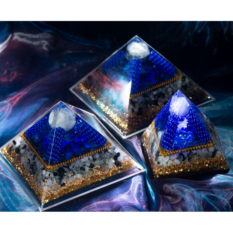 Olivenorma Labradorite with Tiger Eye Orgone Pyramid