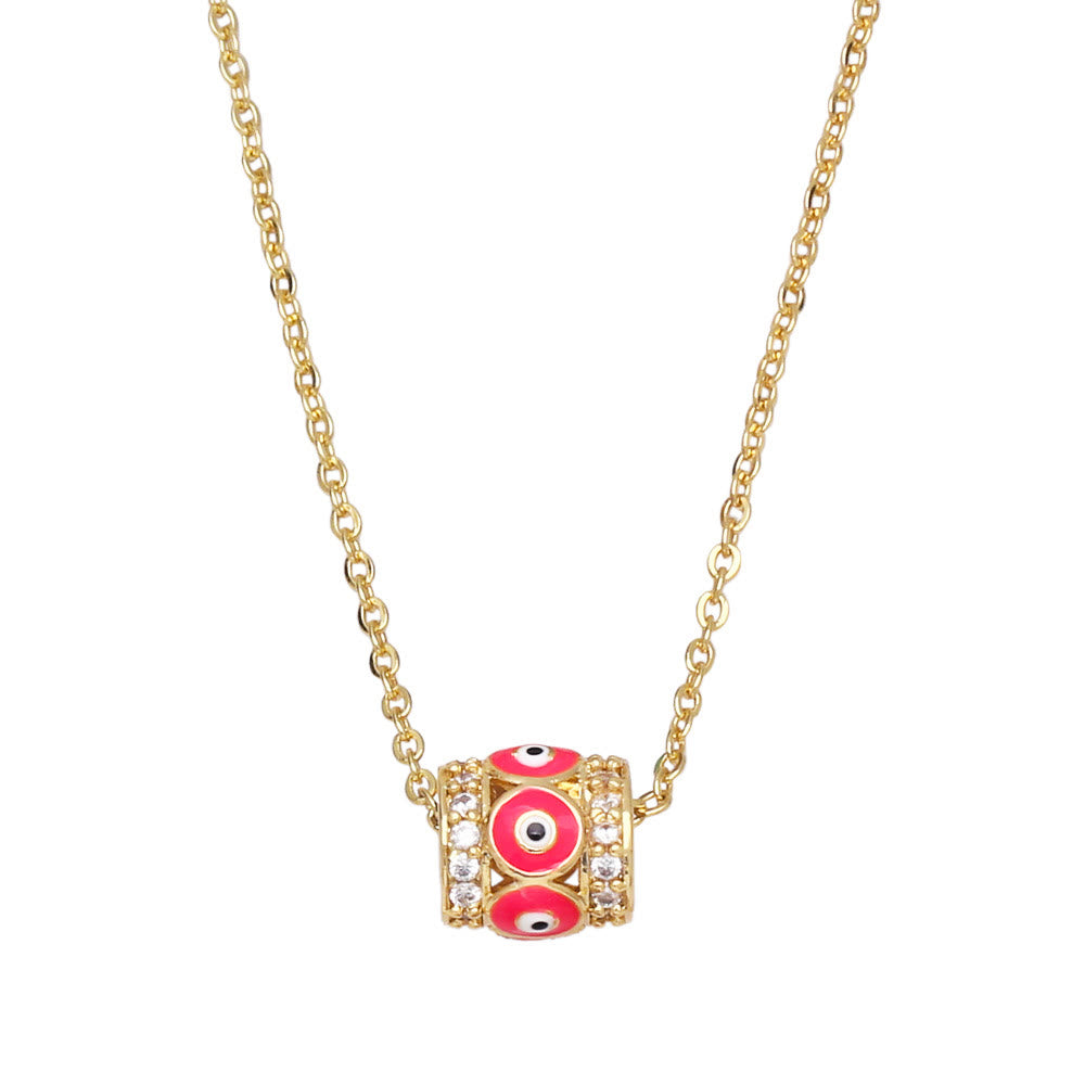 Olivenorma Turkish Evil Eye Hip Hop Pendant Necklace