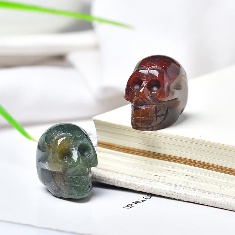 Olivenorma Crystal Mini Skull Halloween Gemstone Decoration