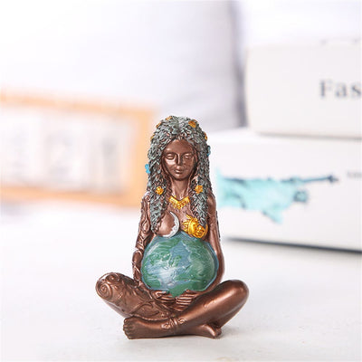 Olivenorma Resin Mother Earth Gaia Statue Ornament Decoration