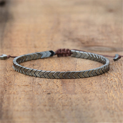 Olivenorma Adjustable Matte Hematite Arrows Bracelet - Black - image 5