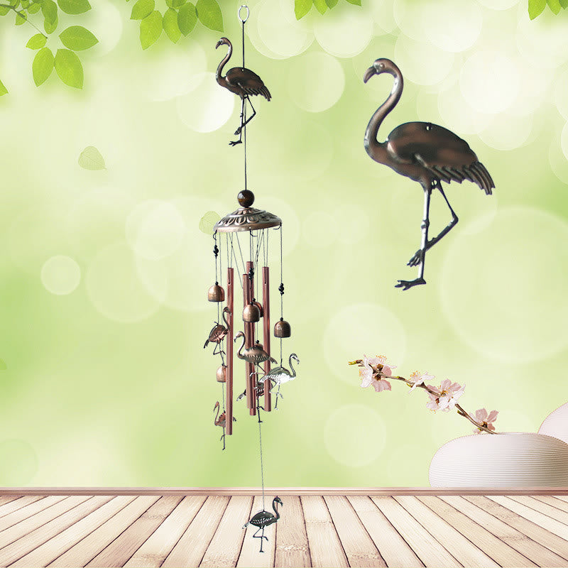 Olivenorma Metal Butterfly Owl Animal Iron Art Hanging Wind Chime