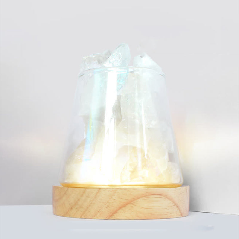 Four Seasons -  Essential Oil Diffuser Crystal Aromatherapy Lamp - Clear Crystal - Mint - image 8