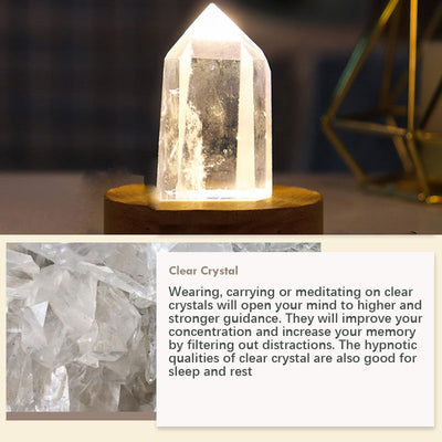 Olivenorma Natural Crystal Healing Crystal Lamp Decoration