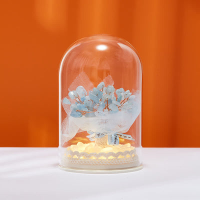 Olivenorma Natural Crystal Glass Cover Feng Shui Tree Decoration