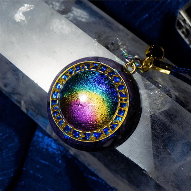 Olivenorma Chrono Ring Rainbow Tourmaline Star Pendant Orgone Necklace