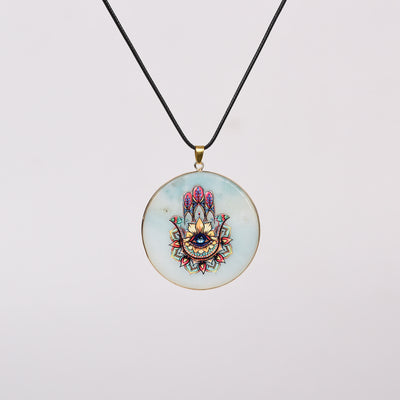 Olivenorma Crystal Hamsa Chakra Tree Of Life Necklace