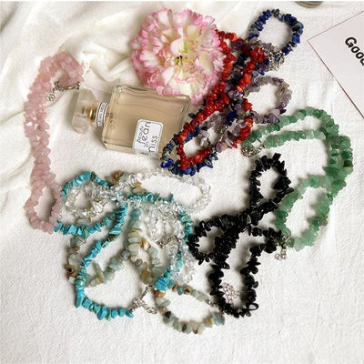 Olivenorma Irregular Shaped Polished Crystal Stone Necklace - image 39