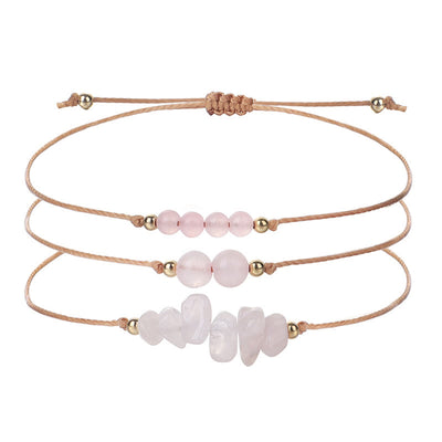 Olivenorma Gravel Beaded Braided Bracelet Set