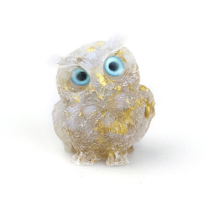 Olivenorma Natural Crystal Owl Gemstone Decoration - Opal - 2.28''(L) * 1.89''(W) * 1.53''(H) - image 21