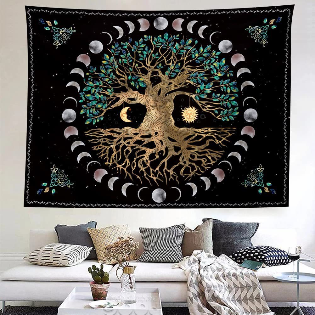 Olivenorma Moon Phase Tree of LifeTapestry