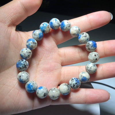 Olivenorma Natural Azurite 11mm Beads Energy Stone Bracelet