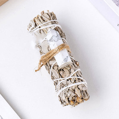 Olivenorma White Sage Hexagonal Prism Crystal Aromatherapy Gemstone Decoration