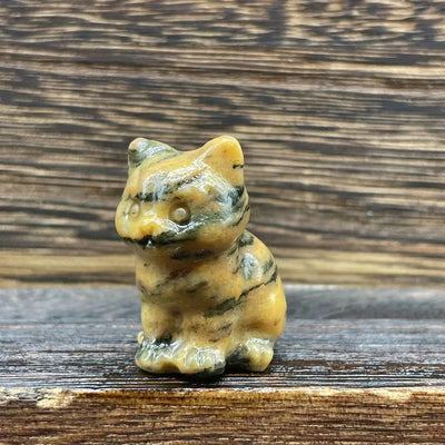 Olivenorma Natural Stone 1.2 Inch Cute Kitten Gemstone Decoration