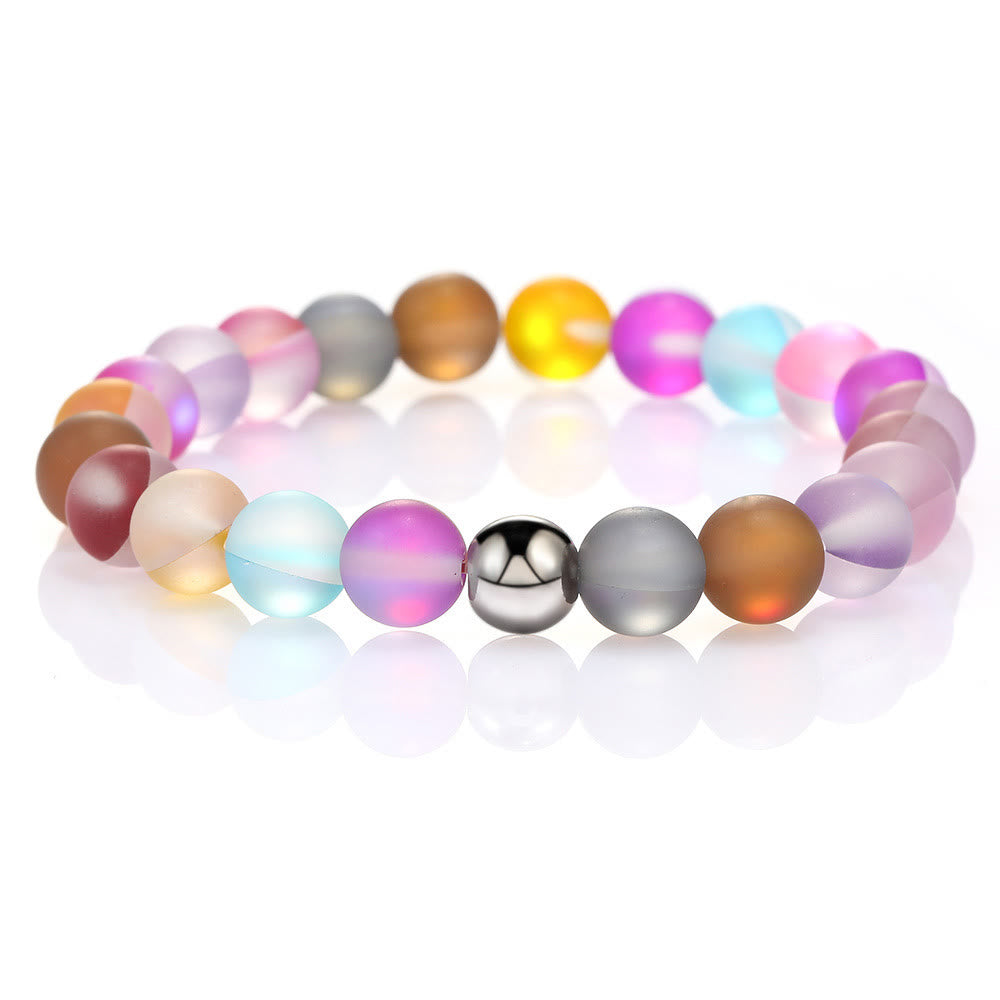 Olivenorma Dark Multicolor Crystal Glass Bead Bracelet