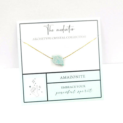 Olivenorma Spiritual Gratitude Gift Rough Cut Gemstone Necklace