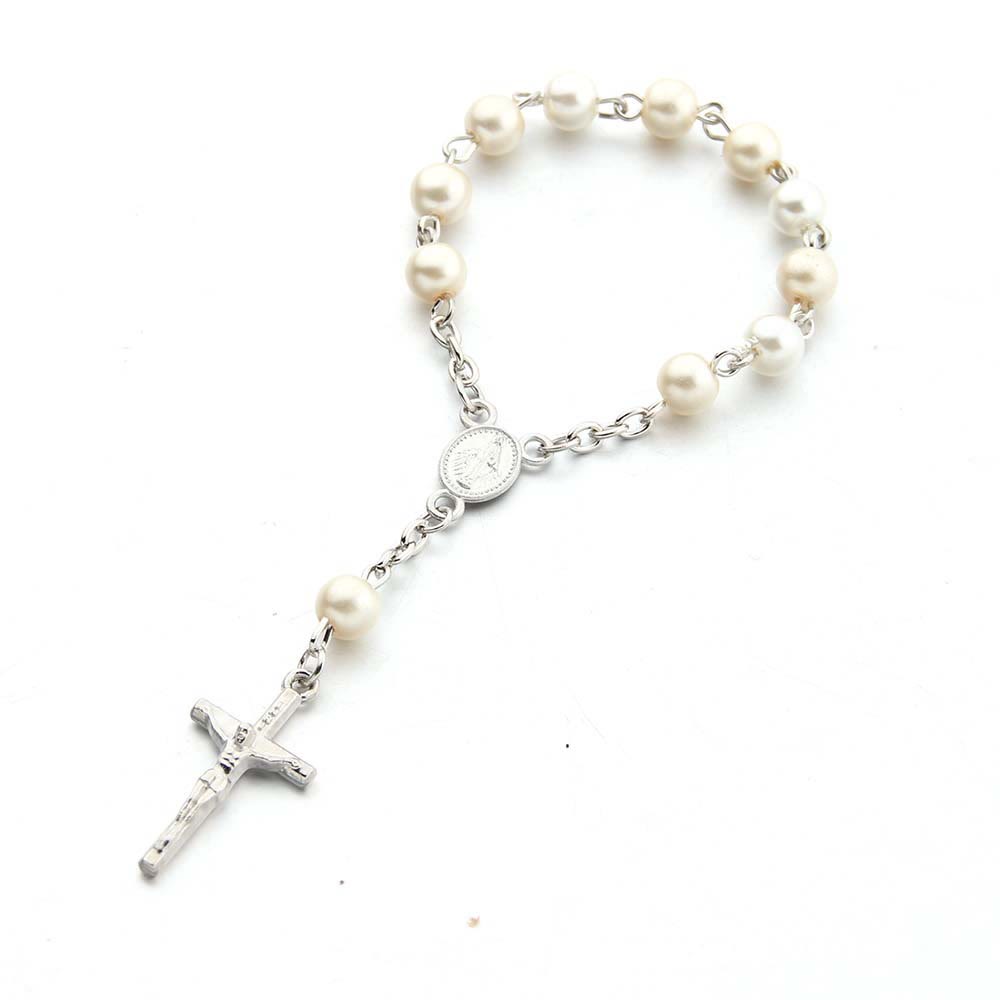 Olivenorma Pearl Heart Cross Bracelet