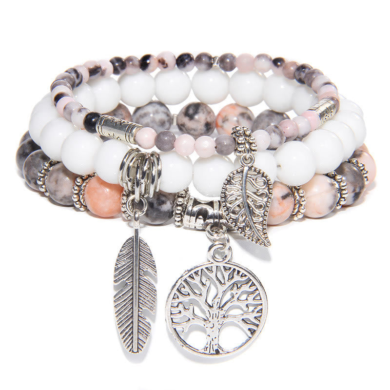 Olivenorma "Nature's Healing Moments" Tree Of Life 3 Pieces Bracelet Set