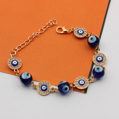 Olivenorma "Always Protected" Gold Chain Evil Eye Bracelet