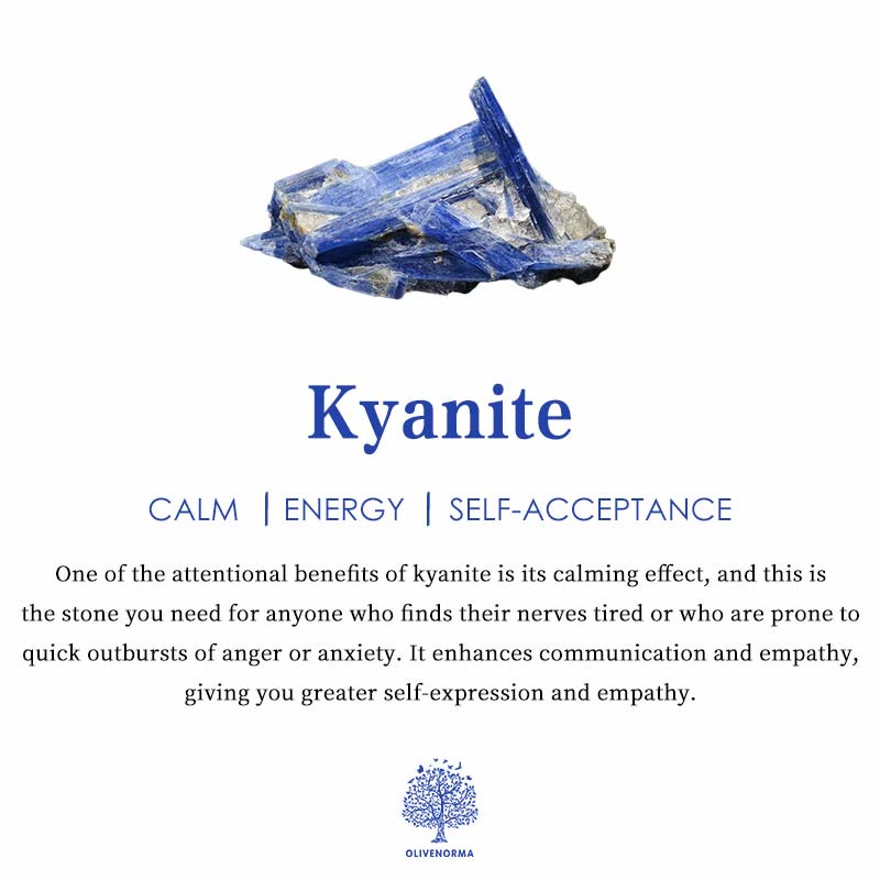 Olivenorma Kyanite with Peridot Tree Of Life Orgone Pyramid