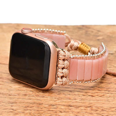 Olivenorma Pink Opal Strap Boho Stone Strap Bracelet