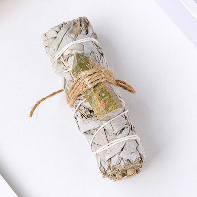 Olivenorma White Sage Hexagonal Prism Crystal Aromatherapy Gemstone Decoration