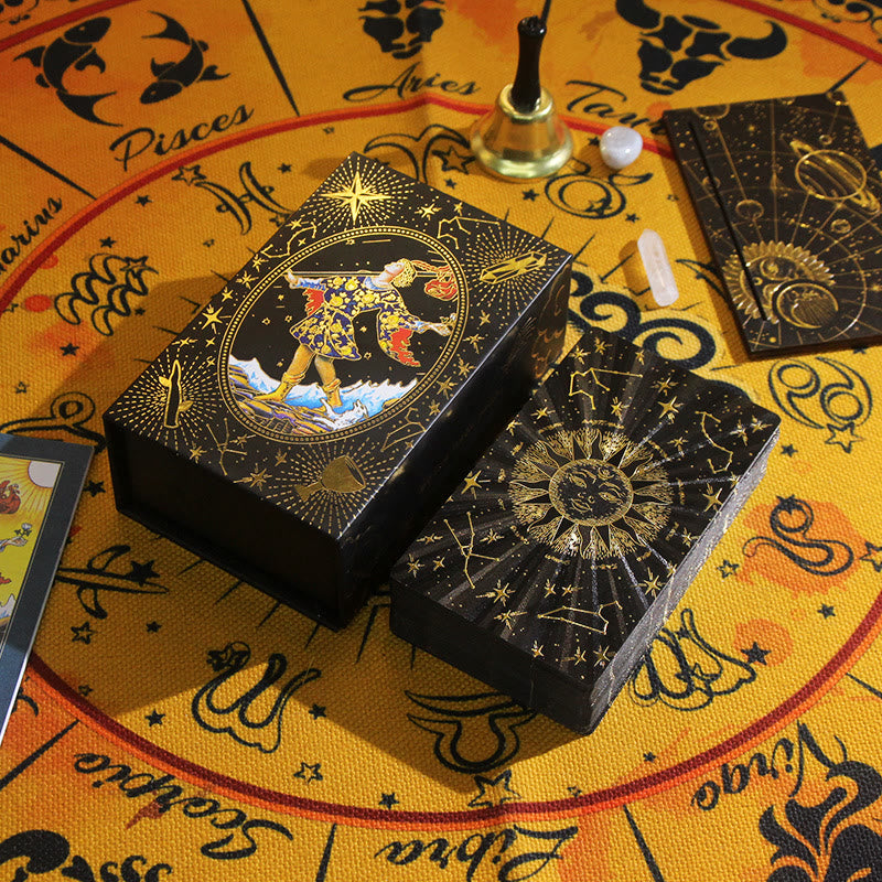 Olivenorma Black Gold Waite Foil Golden Tarot Deck Cards