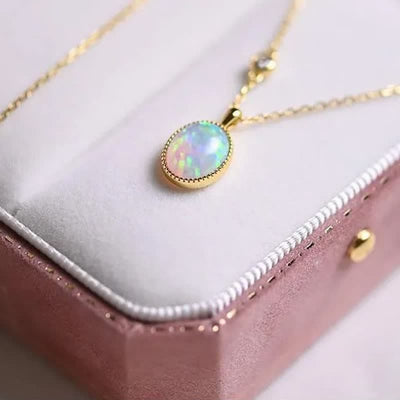 Olivenorma  Delicate Natural Opal Necklace