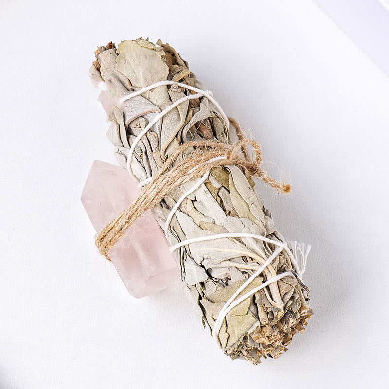 Olivenorma White Sage Hexagonal Prism Crystal Aromatherapy Gemstone Decoration