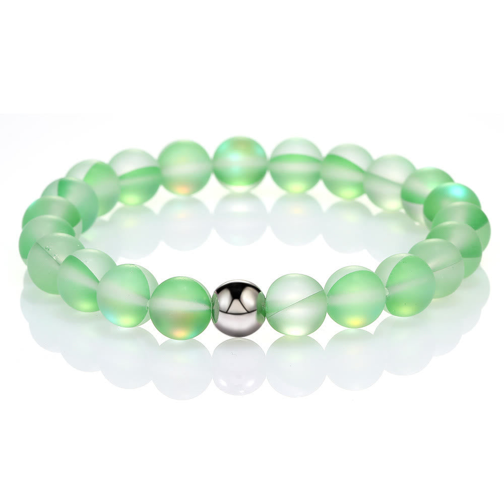 Olivenorma Green Crystal Glass Bead Bracelet