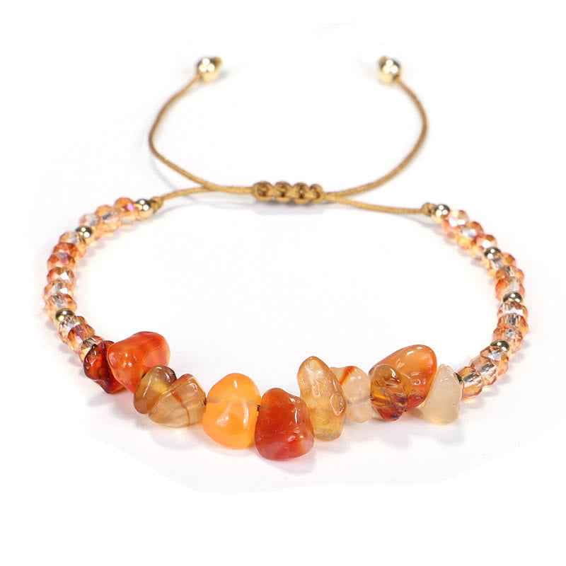 Olivenorma Bohemian Crystal Gravel String Bracelet