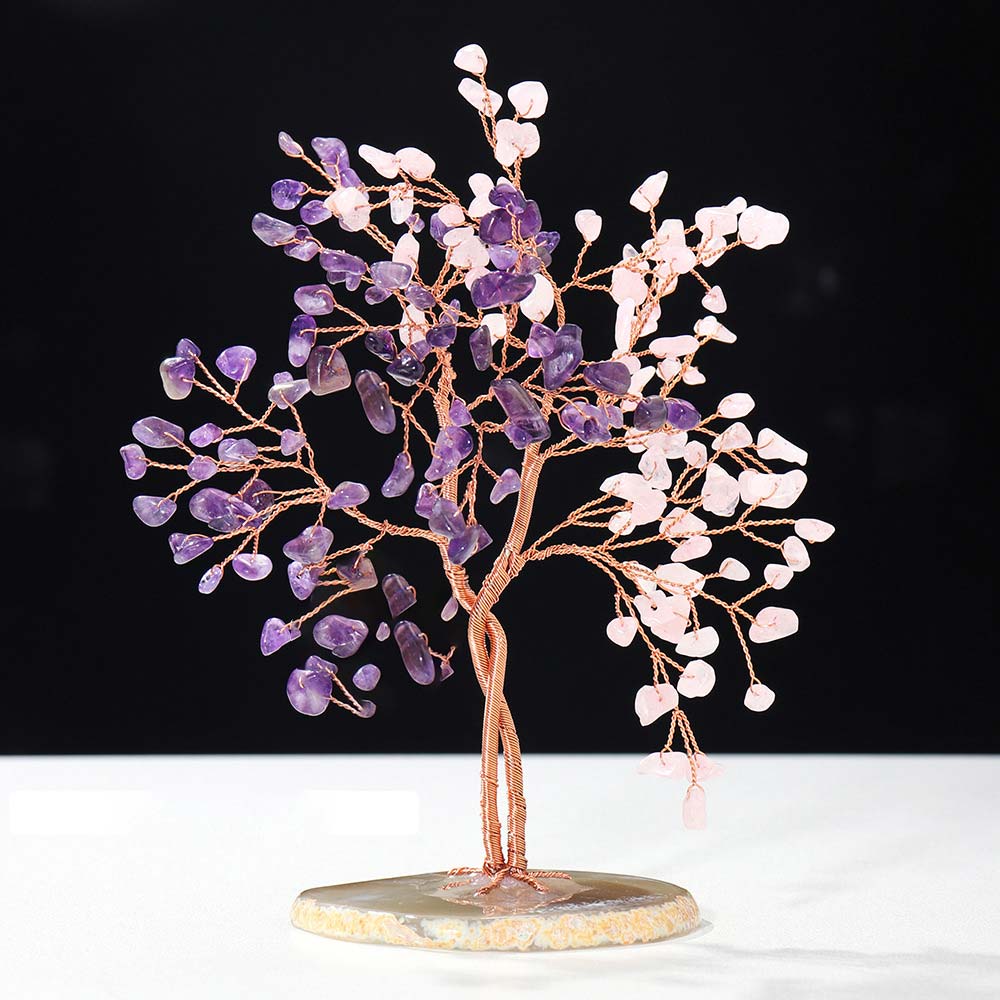 Olivenorma Natural Crystal Stone Feng Shui Tree