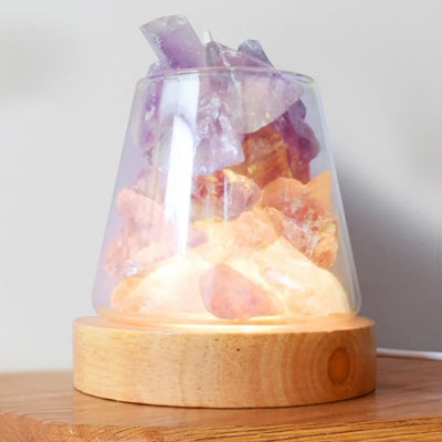 Olivenorma Goblet of Fire Shape Crystal Or Himalayan Pink Salt Lamp