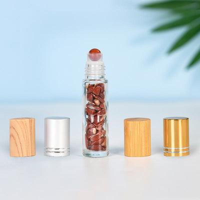 Olivenorma Crystal Roll-On Essential Oil Bottle Gemstone Decoration