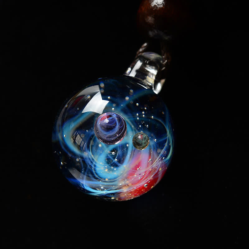 Olivenorma Fancy Cosmic Starry Sky Glass Necklace