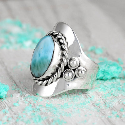 Olivenorma The Larimar Boho for Women Ring