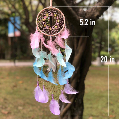 Olivenorma Colorful Acrylic Bead Feather Handmade Dream Catcher - image 10