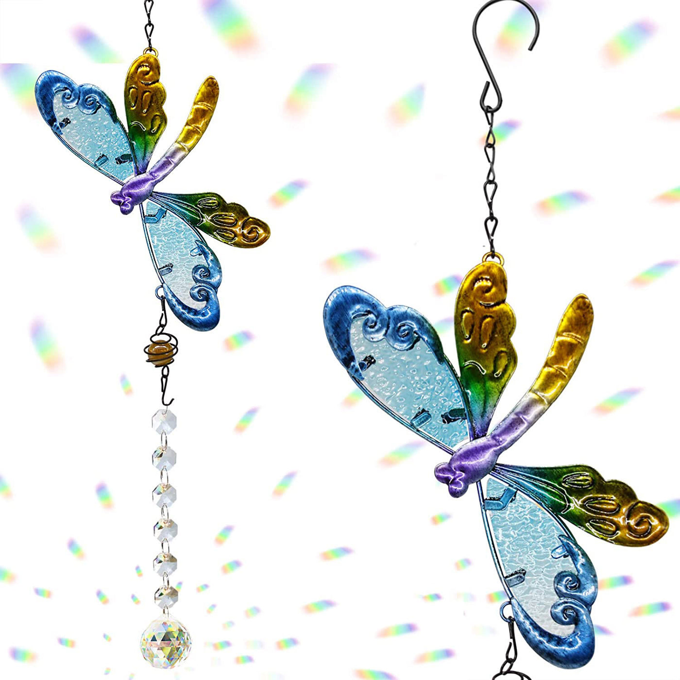 Olivenorma Angel Aura Quartz Butterfly Dragonfly Wind Chime