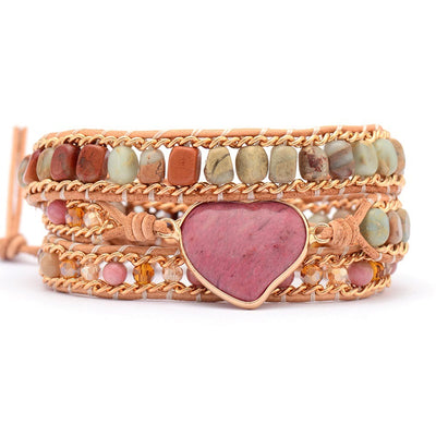 Pure Love Rhodonite Wrap Bracelet