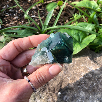 Olivenorma Large Raw Fluorite Crystal Natural Stone