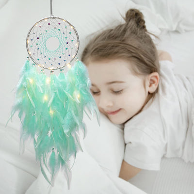 Olivenorma LED Light Up Handmade Feather Dream Catcher