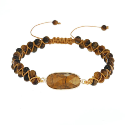 Olivenorma Tiger Eye Beads Braided Bracelet