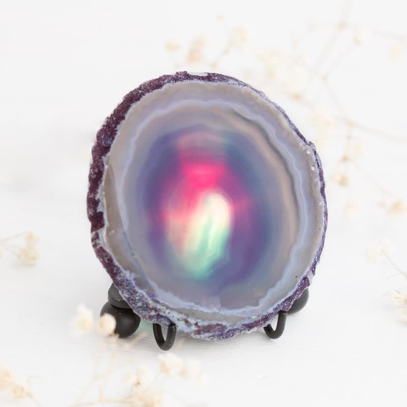 Olivenorma Natural Agate Night Light Atmosphere Gemstone Decoration