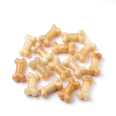 Olivenorma Natural Quartz Crystal Mini Bone Gemstone Decoration - Yellow Jade - image 38