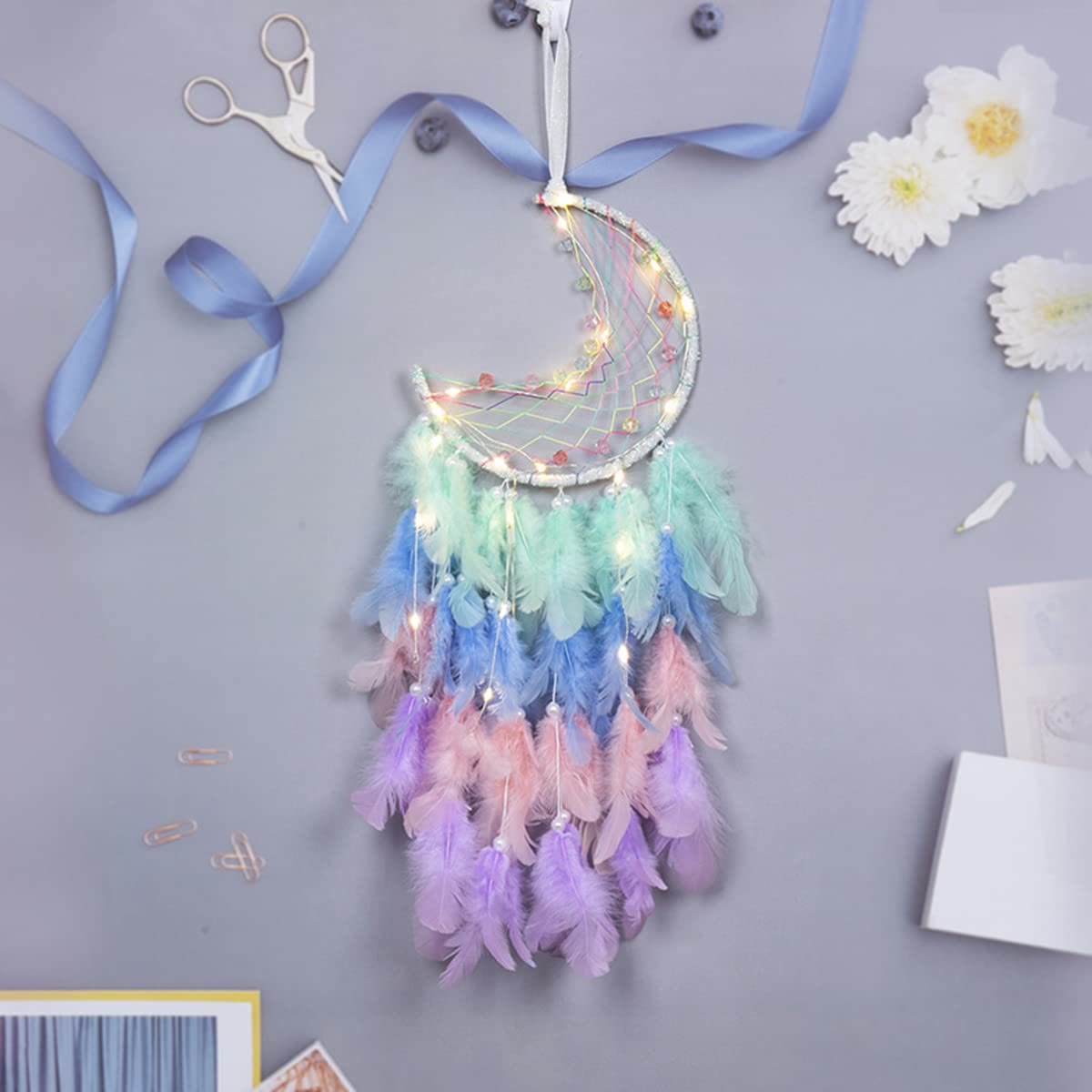 Olivenorma Colored Bead Feather Catcher