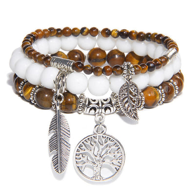 Olivenorma "Nature's Healing Moments" Tree Of Life 3 Pieces Bracelet Set