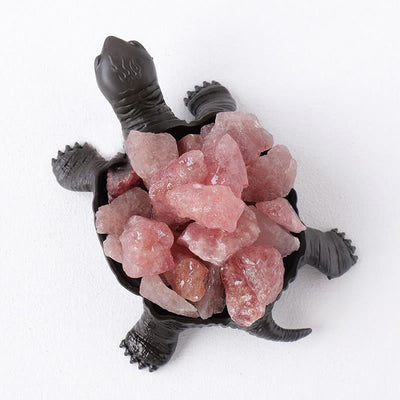 Olivenorma Natural Crystal Cluster Turtle Ornament Lamp Gemstone Decoration