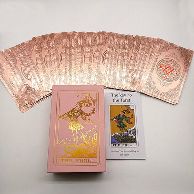 Olivenorma Bronzing Pink Gold Foil Tarot Deck Cards