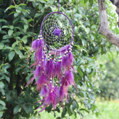 Olivenorma Large Purple Creative Style Rose Dream Catcher